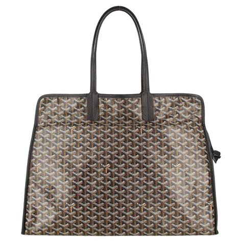 photo goyard bag black background|Goyard jet black handbag.